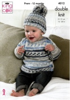 Knitting Pattern - King Cole 4012 - Cherish DK - Baby Set